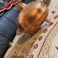 ظروف مسی و کوزه و همچنین یک سینی برنجی هندی
