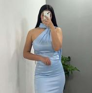 پیراهن ساتن پشت گردنی