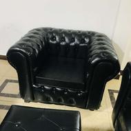 مبل 4نفره چرم چستر نو