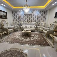 مبل استیل 9 نفره چوب راش و میز ناهار خوری 8 نفره ست