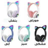 هدفون گربه ای بلوتوثی 4 چراغ