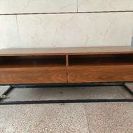 میز تلویزیون مدرن MDF پایه فلزی تمیز و شیک