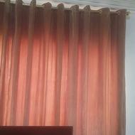 پرده مخمل قهوه ای