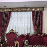 پرده شانل در حد نو و سالم عرض حدودا 3 و ارتفاع 270