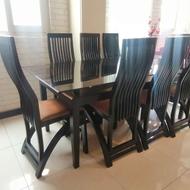 میز ناهارخوری 8 نفره باشیشه 8میل