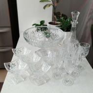 سرویس کریستال خورشیدی(تنگ، میوه‌خوری، گیلاس و بستنی‌ خوری)