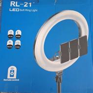 رینگ لایت 54 سانتی RL-21 با نور زرد با پایه