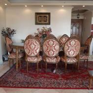 میز نهار خوری چوب گردو 8 نفره