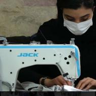 چرخ کار خانم راسته دوزی شال و روسری