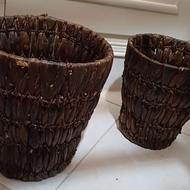 سبد با سطل حصیری