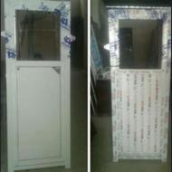 درب pvc با شیشه و دستگیره کامل عرض 70 قیمت 5500 کد 43