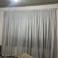 پرده حریر ضخیم نقره ای شاین دار