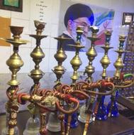 6 عدد قلیون تنه برنجی گنبدی