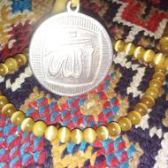 تسبیح کهنه چشم گربه 100 ساله با مدال کهنه