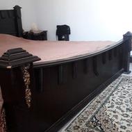 تخت خواب دونفره 2/160 با تشک دو عدد عسلی و میز آرایش وآینه