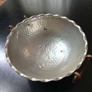 دو عدد کاسه مسی پایه دار گوشواره دار