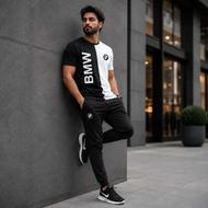 پکیج ست تیشرت وشلوارbmwوکفش ورزشی Pavlo