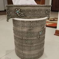 سطل ودستمال سیلور نگین دار