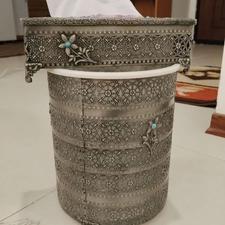 سطل ودستمال سیلور نگین دار