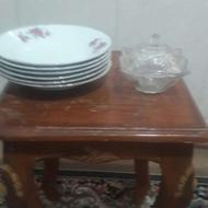 خورشت خوری گل سرخ قندان بلوری