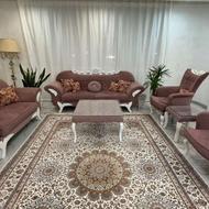 مبل 7نفره کلاسیک ومیز وسط ودو تا گل میز