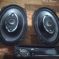 یک جفت باند 6982 پاییونر و یک ظبط 4 خورجه jvc