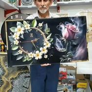 ساعت دیواری، ساعت رزینی، تابلو دکوراتیو