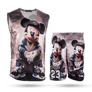 ست جذاب تابستونی ست رکابی و شلوارک مردانه Mickey مدل 3996