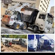 خاک برداری وه حمل نخاله ساختمانی با خاور و نیسان