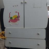 کمد کودک طرح کیتی دخترونه رنگ سفید