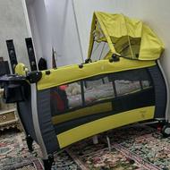 تخت وپارک کودک نو بدون هیچ پارگی یااسیبی