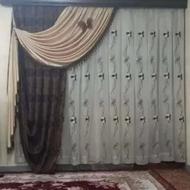 دوعدد پرده پذیرایی ویک عددپرده آشپزخانه