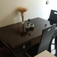 یکدست میز ناهار خوری تمام چوب 4نفره کشو دار بسیار شیک