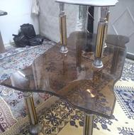 میز عسلی شیشه ای 2عدد