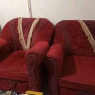 مبل راحتی 7نفره رنگ ترکیبی عنابی شیک زیبا