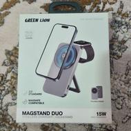 شارژر بی سیم گرین لاین مدل Green Lion Magstand Duo