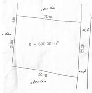 800 متر زمین روبه روی دانشگاه علوم پزشکی ساری