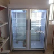 یخچال صندوقی 500 لیتری و یخچال ایستاده دو طرف نما