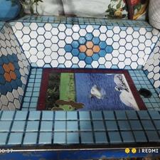 حوض سنگی آب حیاط