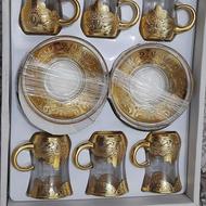 فنجان نعلبکی طلاکوب