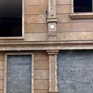 سنگکاری و کاشی کاری نصب نبشی جوشی زنگ روی نما و دیواره