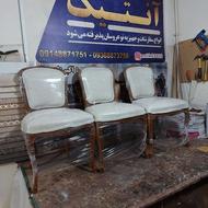 صندلی غداخوری 3 عدد چوب راش قیمت کف کف