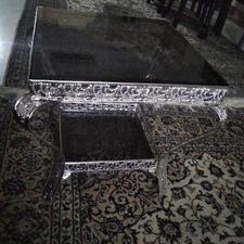 میز دست ساز نقره ای 50در50