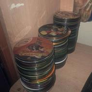 354 عدد cd و dvd به همراه نوار کاست و دو عدد کیفِ مخصوصِ dvd