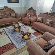 مبل شزلون 8 نفره در حد نو و جهیزیه