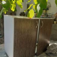 سینک دوقلو با کابینت دو درب و شیرالات
