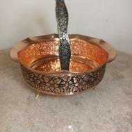 کاسه دسته دار مسی