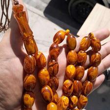 تسبیح کهربا شکلاتی،کره‌عسلی استادکار