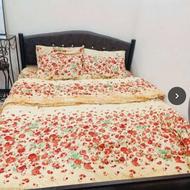 تخت چرمی دونفره لمسه کوبی نگین دار