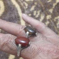 انگشتر نقره 2عددچهار چنگ رکاب کلف